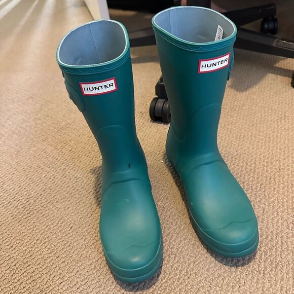 Hunter Teal Waterproof Boots - Picture 2 of 10